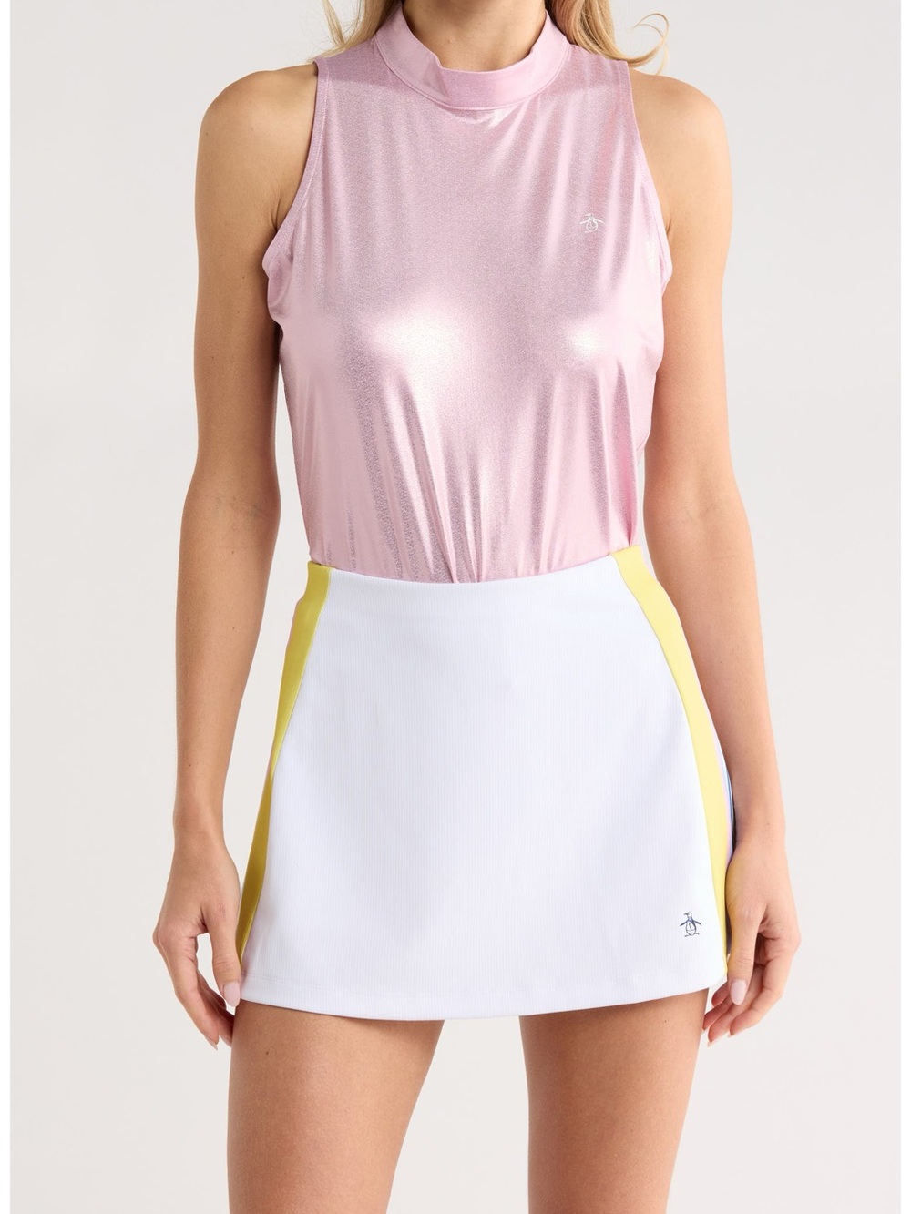 Original Penguin Pink Sleeveless High-Neck Tank Top
